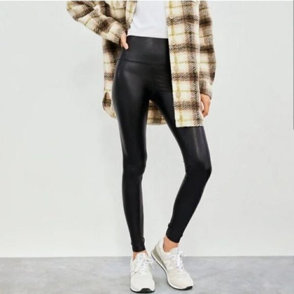 WILFRED FREE Daria Black PU Skinny Ankle Leggings Pants M NEW - Picture 2 of 10